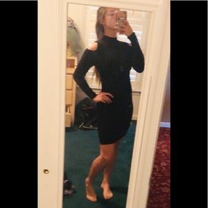 Tight Black Dress Shoulders Cut Out